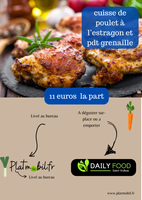 Image de l'actualité 🍽️ Menu du jour 🍽️ chez Platmobil.fr