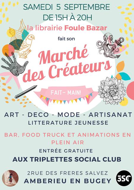 Image de l'événement 05/09 Marché des créateurs aux triplettes social club à Ambérieu