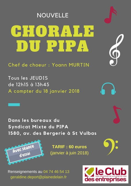image du post Nouvelle Chorale du PIPA : 1ère répétition, le 18 janvier 2018