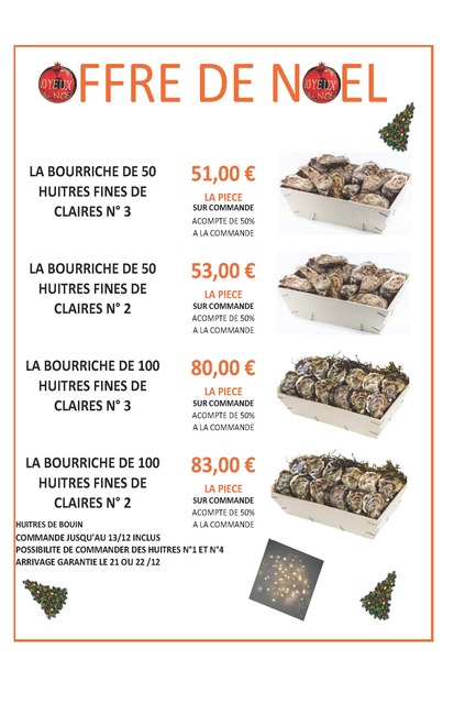 Image de l'actualité commande d'huitres