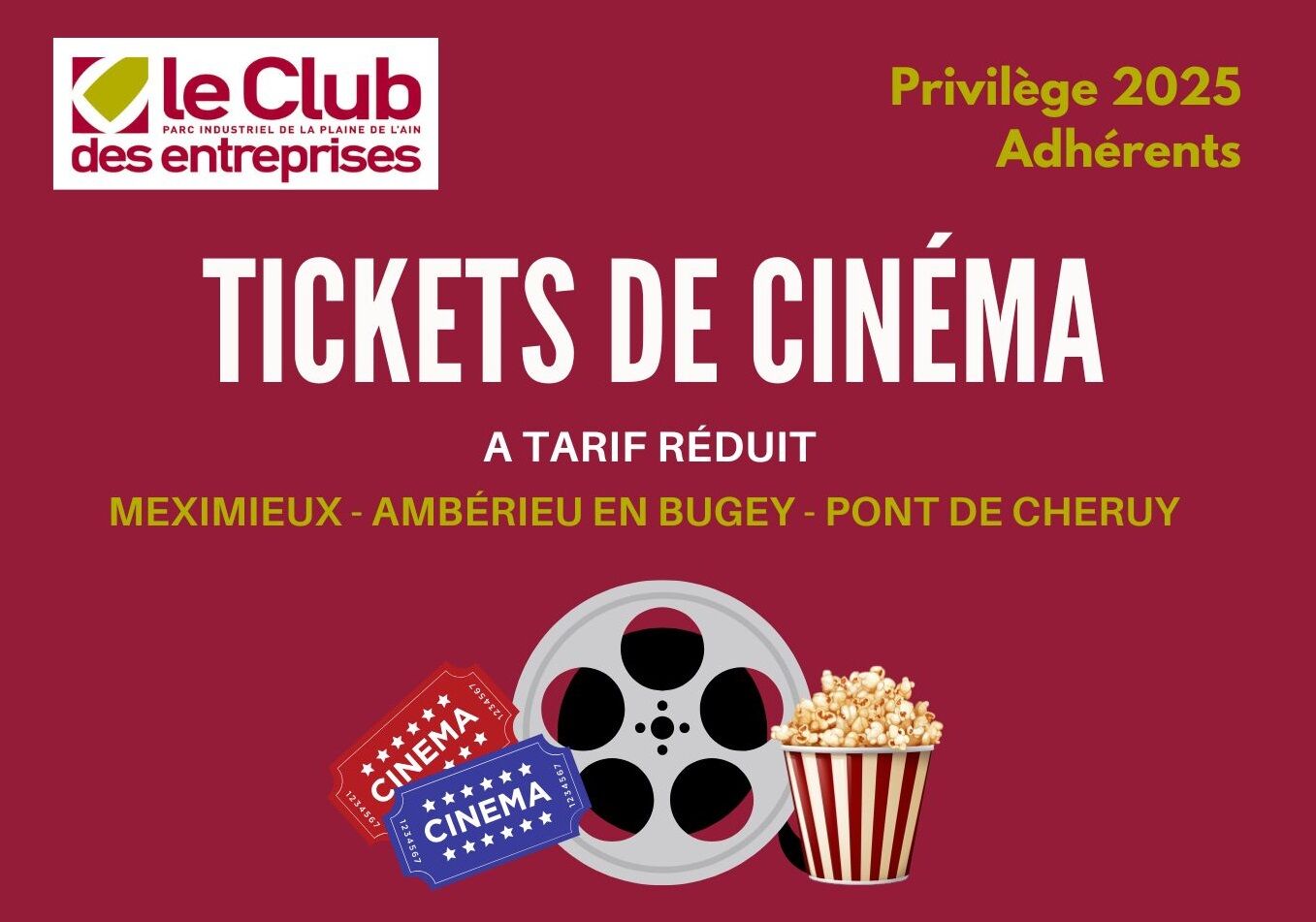 Image de l'actualité Vos places de cinéma à tarif Club !