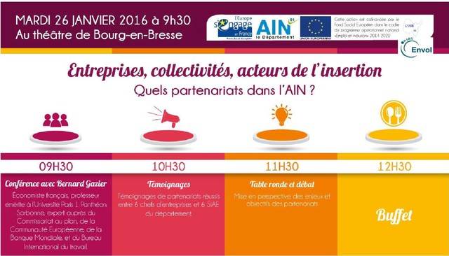 Image de l'événement Conférence Table Ronde : les Partenariats Entreprises et Structures d'Insertion de l'Ain