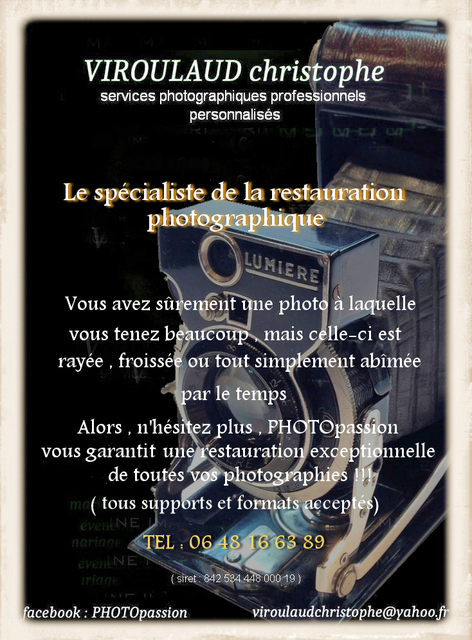 Image de l'actualité -25% sur toutes rénovation de photographie(tous types , tous formats),pendant le mois d'octobre