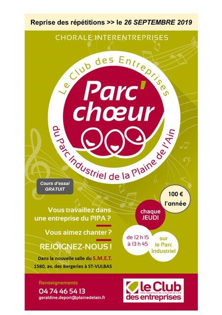 image du post Si vous chantiez avec PARC'CHOEUR en 2019-2020 ?
