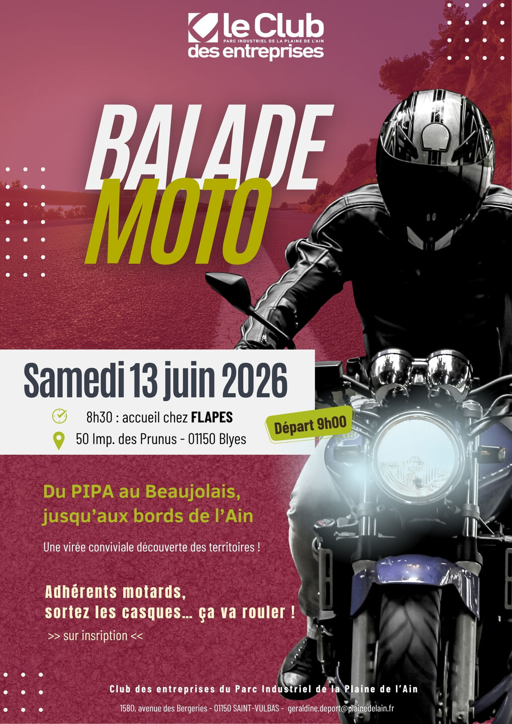 Image de l'actualité Nouvelle balade moto "découverte des territoires" !
