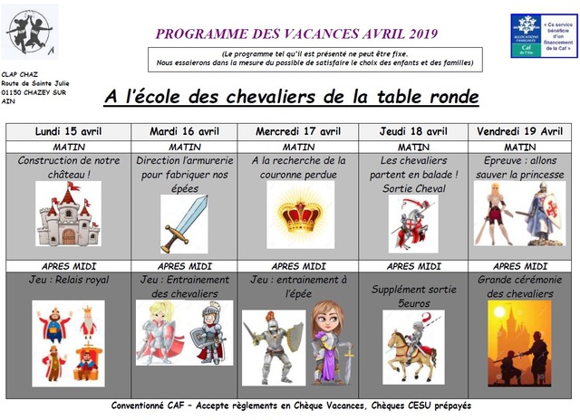 Image de l'actualité Les vacances d'avril au CLAP CHAZ