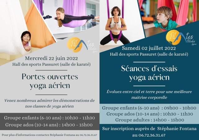 Image de l'actualité Decouverte du Yoga Aérien  : démonstration et séances offertes